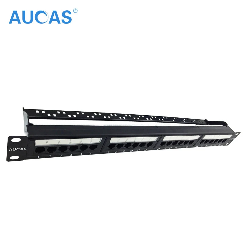 AUCAS 24 порта s CAT6 UTP Keystone патч панель cat6 кабельный каркас лицевая rj45 порта|patch