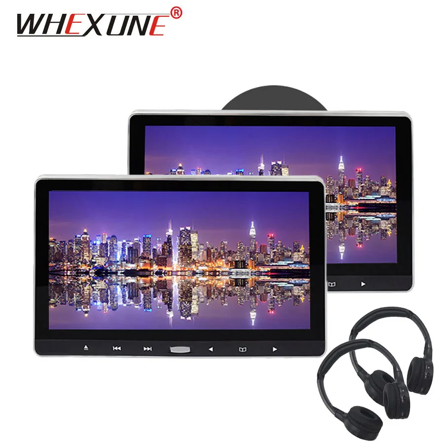 

WHEXUNE 2PCS 11.6 Inch Car Headrest Monitor IPS Touch Screen Ultra Thin DVD Player HD 1080P Video HDMI/USB/SD/Game/IR/FM/Speaker