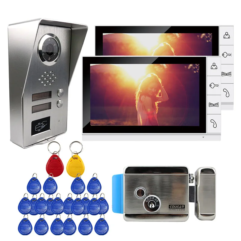 Grenseure FREE SHIPPING 9" LCD Video Door Phone System 2