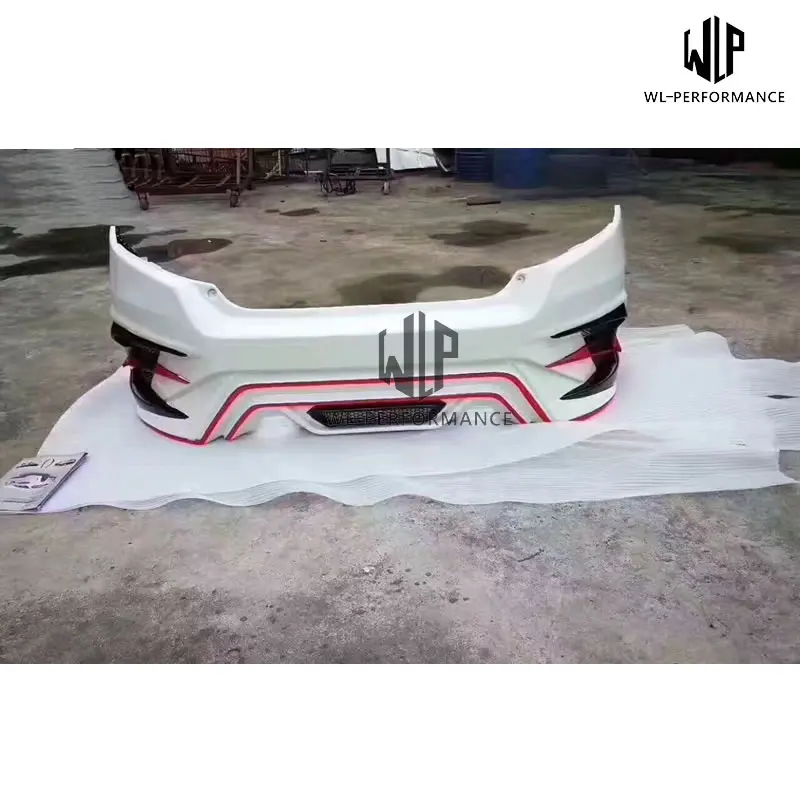 Высокое качество ABS Upainted Car Body Kit передний бампер для заднего бампера боковые юбки для Honda Civic 10TH автомобильный Стайлинг 16-17