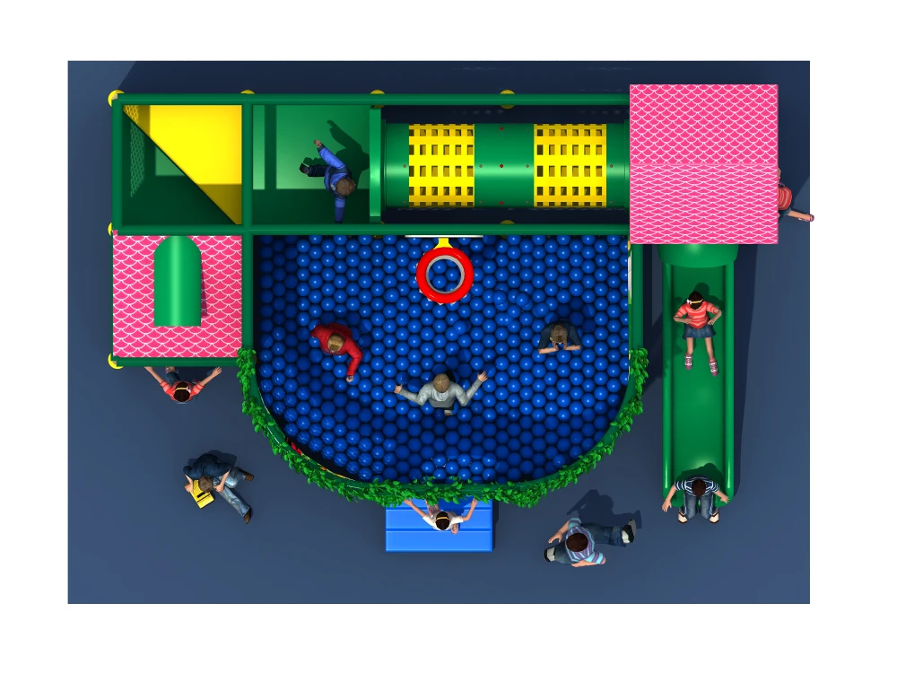 US $2.800.00 Kids indoor soft naughty castle playground structure parkball pool YLWIN171040