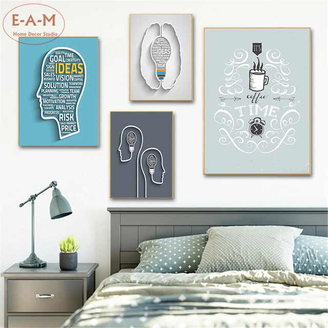Creative Brain Quote Idea Cotton Canvas Art Print Painting Poster Awesome Paint Designs For Bedroom Creative Plans Creative Brain Quote Idea Cotton Canvas Art Print Painting Poster Awesome Paint Designs For Bedroom Creative Plans