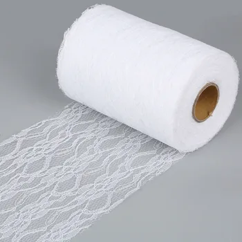 

22M 15cm White Color Tulle Roll Spool Fabric DIY Netting Lace for Tutu Skirt Chair Sash Bow Table Runner Wedding Decoration