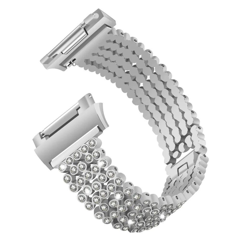 KINGBEIKE Stainless Steel Band for Fitbit Ionic Watchband Replacement  Luxury Bling Wristwatch Bracelet Strap
