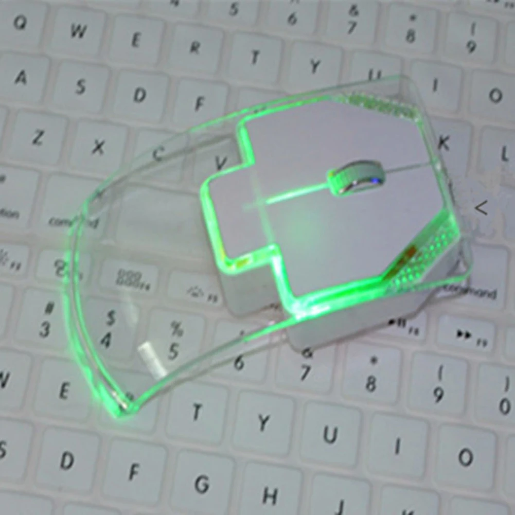 Беспроводная Бесшумная мышь креативная Новая прозрачная красочная светящаяся Подарочная беспроводная мышь для ПК компьютера ноутбука настольного компьютера