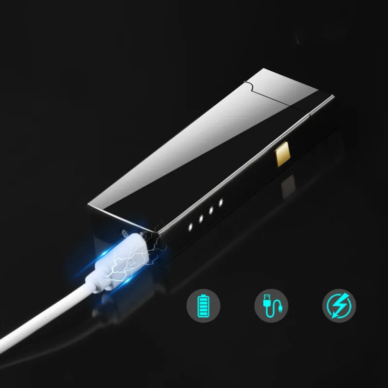  Personality Creative Windproof USB Charging Touch Induction Double Arc Lighters Pulse Plasma Cigare