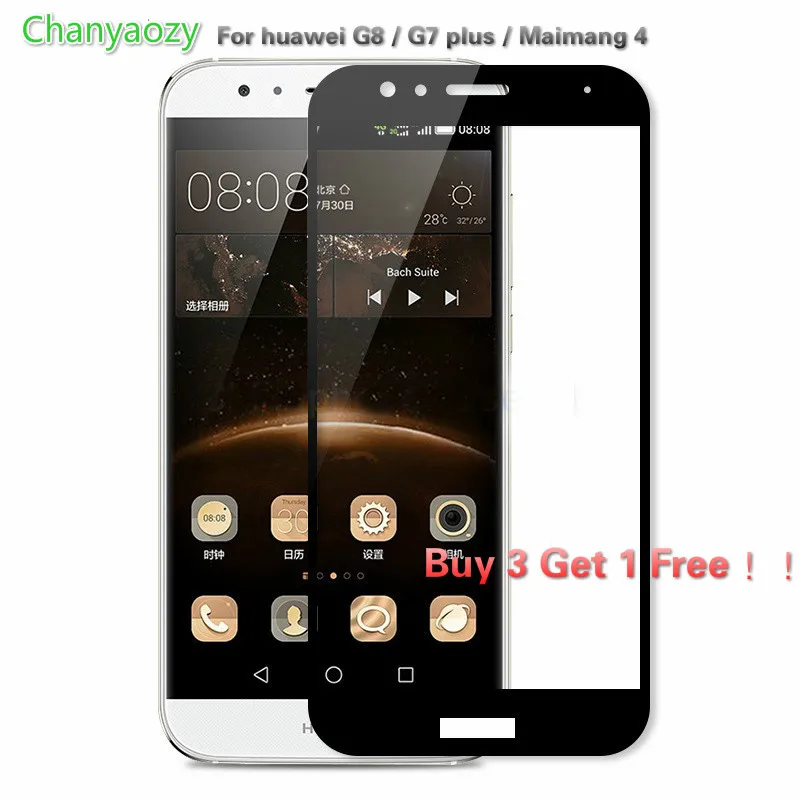Для Huawei maimang 4/G7 Плюс/G8 ультра тонкий Стекло chanyaozy шелк Экран протектор 9 H premiun