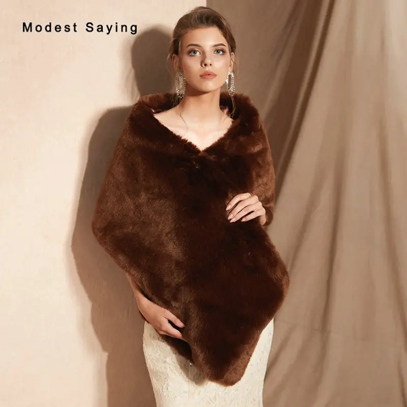 bridal party fur shawls