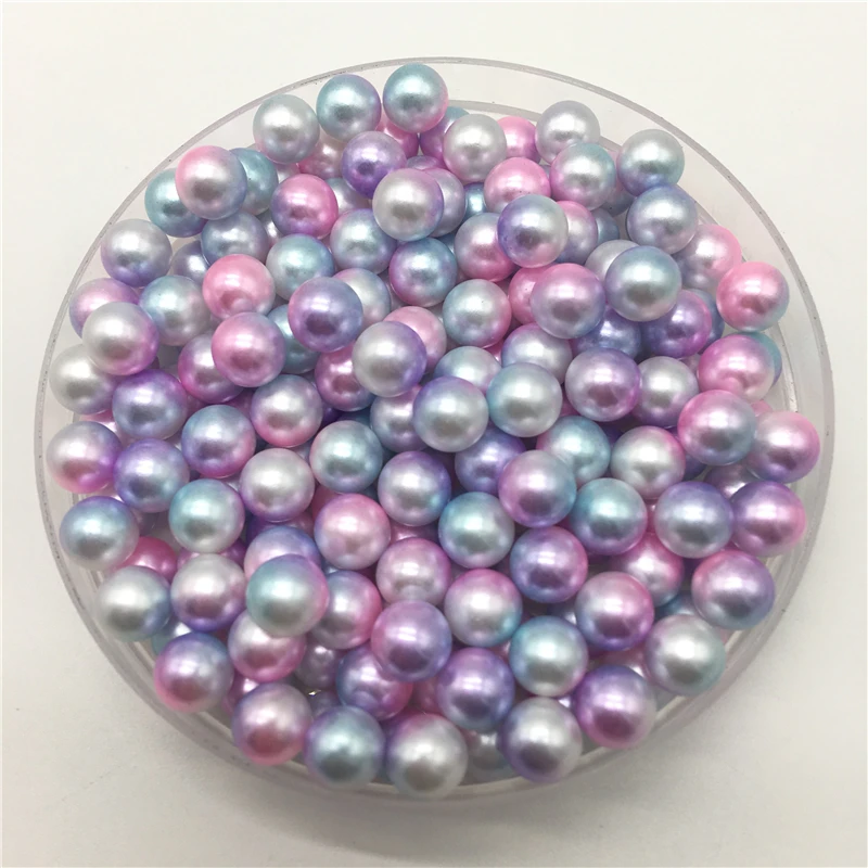 

4 6 8 10mm No Hole Colorful Imitation Pearls Round Beads DIY Bracelet Earrings Charms Necklace Beads For Jewelry Making #UA28