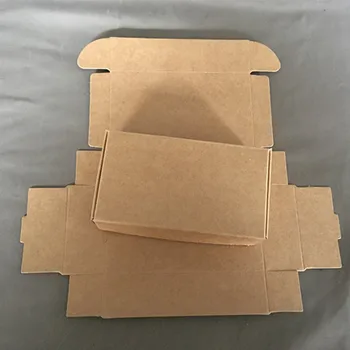 100 unids/lote Natural marrón Kraft caja de papel de caja de regalo Cajas de cartón jabón caja de embalaje de favores de la boda de caja de regalo