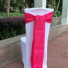 50 штук в партии, ярко-розовый цвет, " x 108", ленты для стула, атласные ленты для стула, пояс, бант, свадебное обеспечение для банкета, украшение DHL