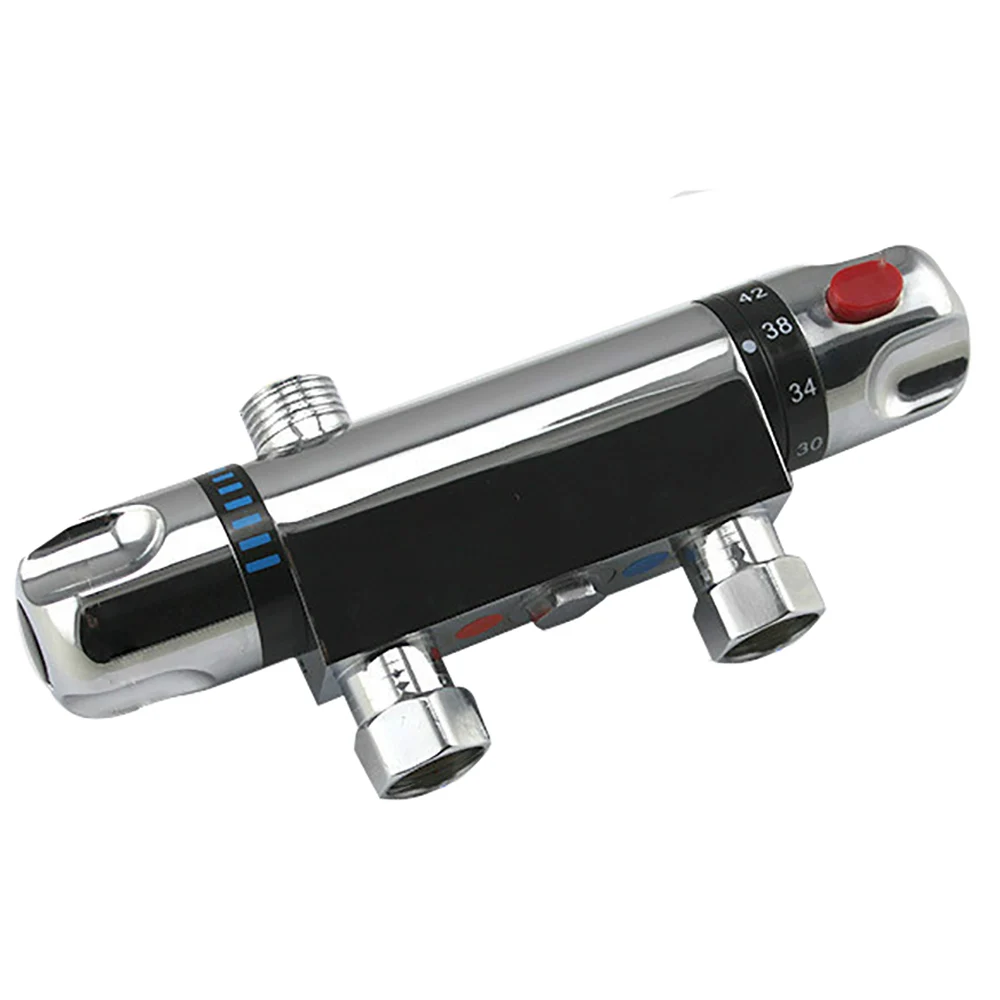 Thermostatic Mixing Valve, Pipe Thermostat Valve, Control the Mixing Water Temperature direct warm mix river system center intelligence water diversion organ temperature control mixing ball valve 25 mm thread 1 mpa