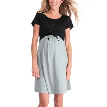 

Maternity Clothes for Pregnant Women Mother Splice Bandages Pregnants Nursing Baby For Maternity Pajamas Dress