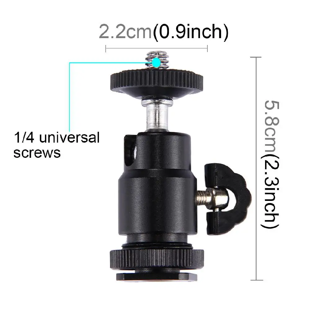 

Yiwa PULUZ Aluminum Rotatable Mini Tripod Ball Head 1/4" Screw Rotary Mount Stand for Canon Nikon DSLR DV Camera