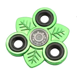 Зеленые листья Треугольники ручной Spinner ABS + сплав высокая прочность палец игрушка для детей и взрослых расслабляющий снятия стресса