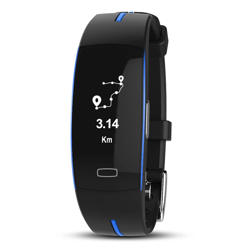 P3 Bracelet Smart Watches Blood Pressure Smartband Pedometer Fitness Watch Activity Tracker GPS Wristband Blue&amp Black J0 | Электроника