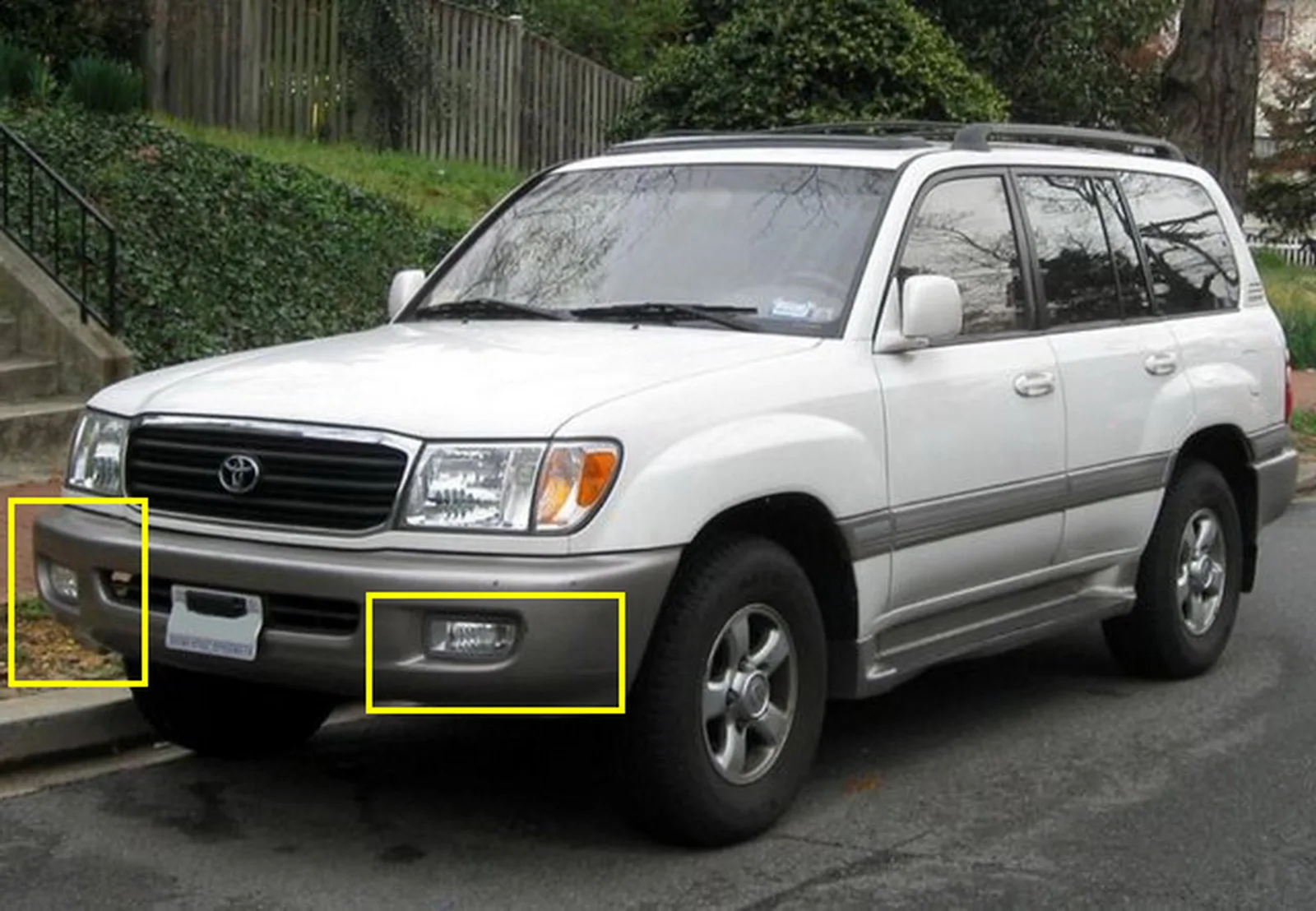 Передние противотуманные фары ANGRONG 2x лампы без лампочек для Toyota Land Cruiser Amazon FJ100 1998