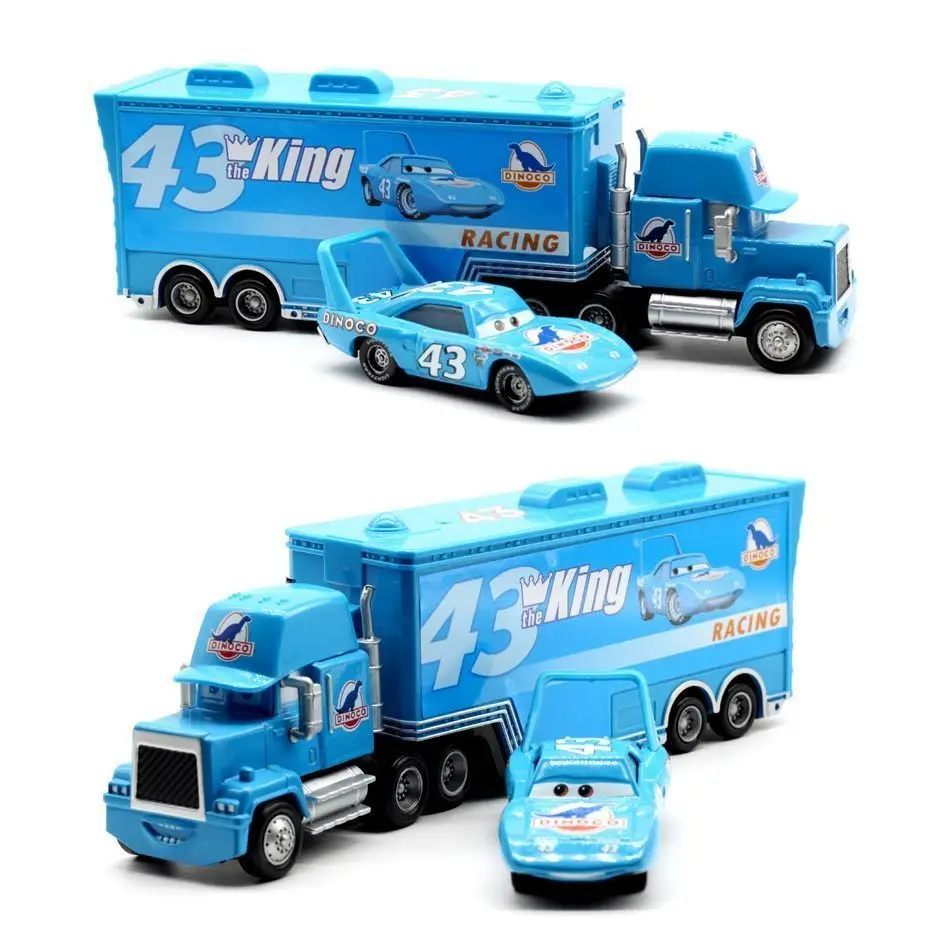 Disney Pixar Cars 2 Toys Lightning McQueen Mack Truck The King 1:55 Diecast Metal Alloy Modle Figures Toys Gifts For Children