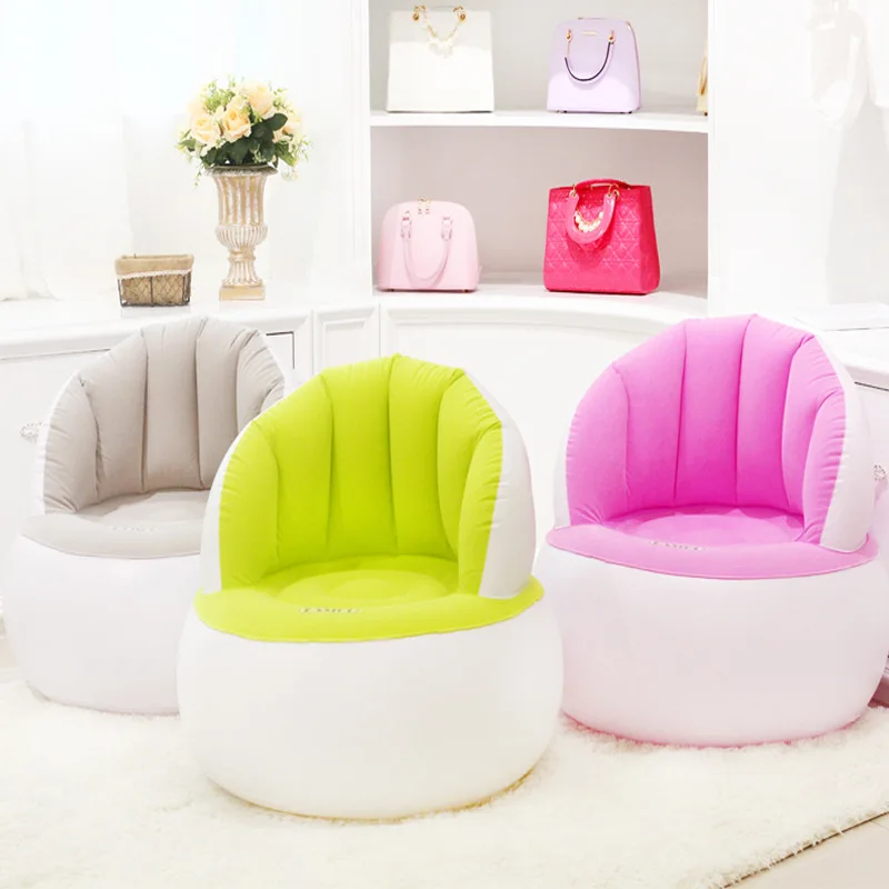 Children's Shell Flocking Inflatable Sofa Leisure Inflatable Seat For Bedroom Kids room Inflatable Chair With Air Inflator Pump Children's Shell Flocking Inflatable Sofa Leisure Inflatable Seat For Bedroom Kids room Inflatable Chair With Air Inflator Pump