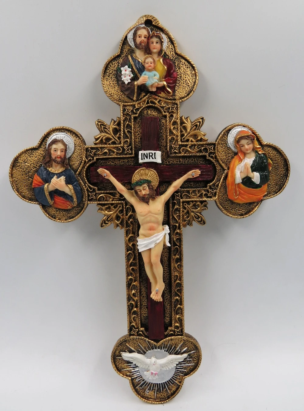 14 Inches Resin Wall Crucifix Jesus Christ On Inri Cross Home Chapel Decor Wall Crosses Aliexpress