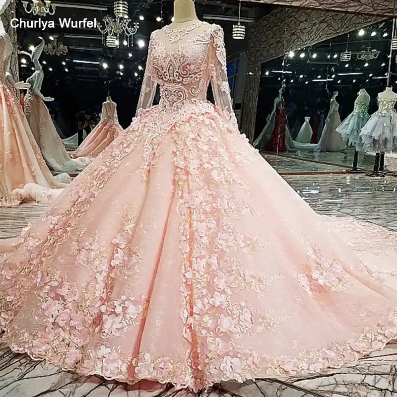 Pink wedding dresses 2018 Clearance