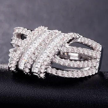 

Huitan New Arrival Luxury Ring Band For Women Fashion Chinese Knot Design Elegant Ring Band For Women Anniversary Special Gift