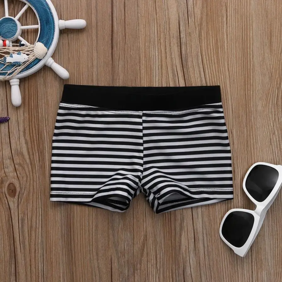 Детский полосатый стрейчевый пляжный купальник для мальчиков, плавки, шорты, новинка 15