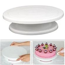 DIY Turntables Baking Tool Plastic Cake Plate Turntable Rotating Anti-skid Round Cake Stand Cake Decorating Rotary Table Kitchen
