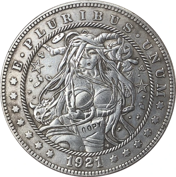 

Hobo Nickel 1921-D USA Morgan Dollar COIN COPY Type 148
