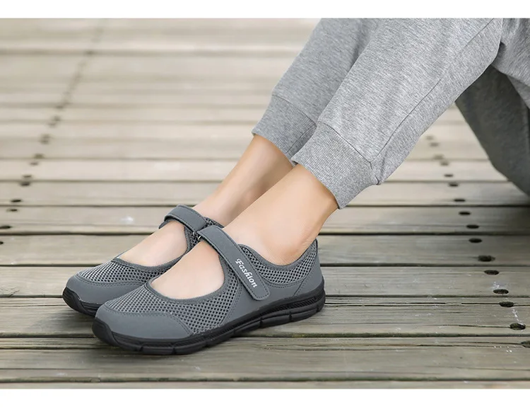Летние дышащие женские кроссовки здоровая прогулочная обувь уличная сетчатая Нескользящая спортивная обувь для бега обувь для мамы