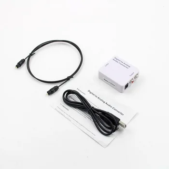 

by dhl or ems 50pcs TV Optical SPDIF/Coaxial Digital to RCA L/R Analog Converter Headphone Out new arrival