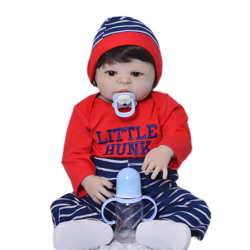 

Reborn boy dolls 57cm full silicone reborn baby dolls newborn boy baby alive doll children gift bebes reborn menino