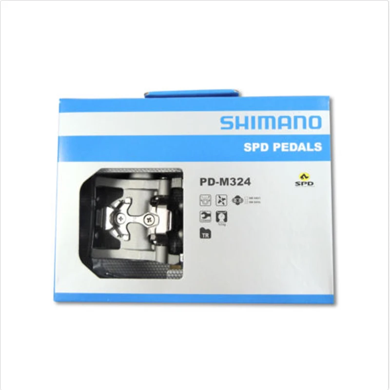 В штучной упаковке Shimano PD-M324 многоцелевой SPD педали MTB клипса Touring горный велосипед