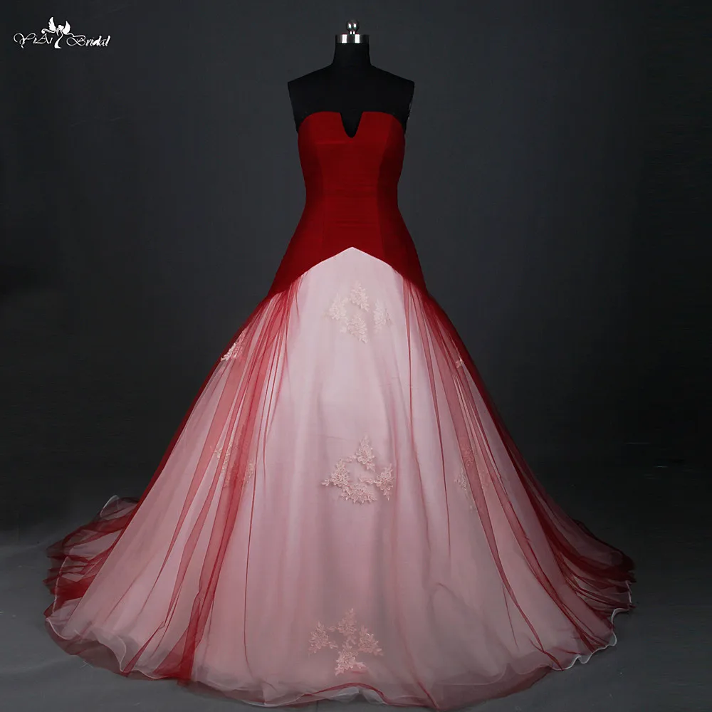 Us 210 0 Rsw884 Red Wedding Dress Ball Gown Small Open V Neck And White Dresses Robe Mariage In From Weddings Us 210 0 Rsw884 Red Wedding Dress Ball Gown Small Open V Neck And White Dresses Robe Mariage In From Weddings