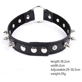 Bondage Boutique Leather Collar Lead chain Adult Game  for women Collars submission Sex Toys Pet Traction belt 4