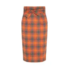 Для женщин Винтаж мини-юбки Высокая Талия Клетчатый узор юбка Повседневное вечерние Фасонная юбка