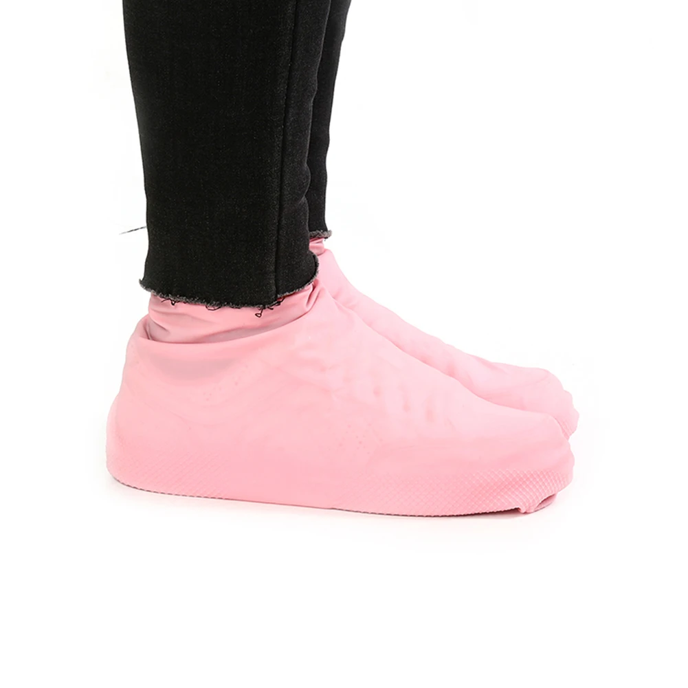 1 пара многоразовых латексных водонепроницаемых резиновых сапог для дождливой обуви, противоскользящие резиновые сапоги для дождливой погоды, Размеры S/M/L, однотонные аксессуары для обуви