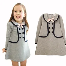 Новинка брендовая Осенняя мода платье для маленьких девочек с длинными рукавами одежда для девочек платья для маленьких девочек с платье для ребенка для 2 3 4 5 7 лет