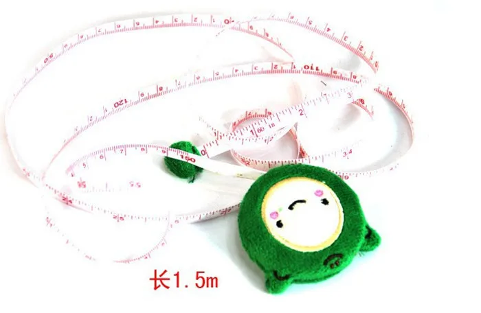 5pcs-Kawaii-New-150cm-Cartoon-Tape-Measure-Retractable-Sewing-Flexible-Ruler-Stationery-color-random