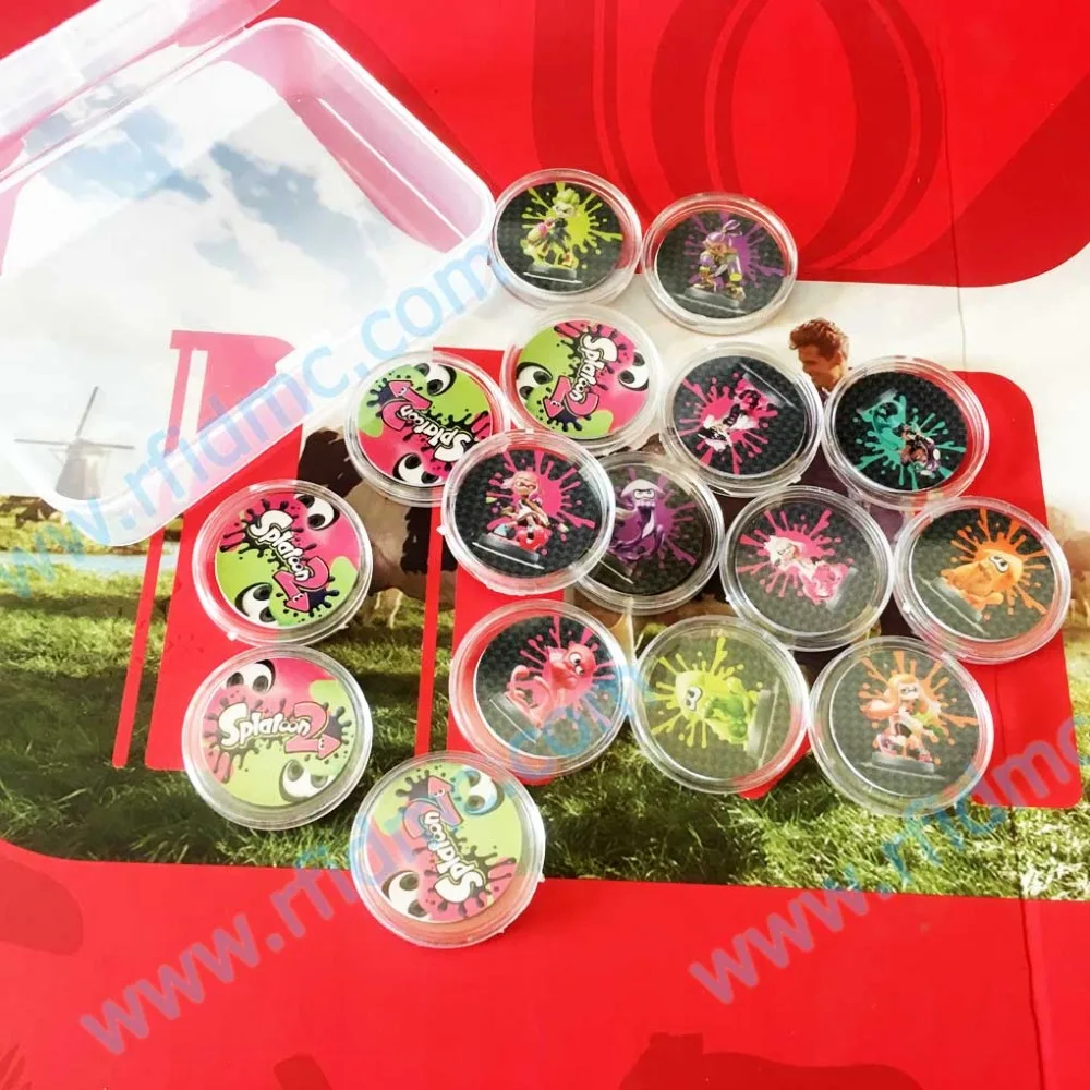 17pcs Nfc Coin Cards For Splatoon 2 With Octoling Boy Girl Squid Inkling Access Control Cards Aliexpress