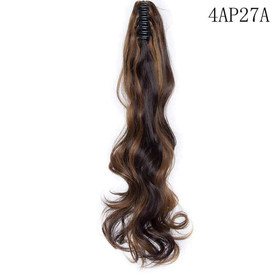 SNOILITE Синтетический Коготь на конском хвосте наращивание волос поддельные конский хвост шиньон для женщин черный коричневый хвост волосы для наращивания волос - Цвет: 4AP27A