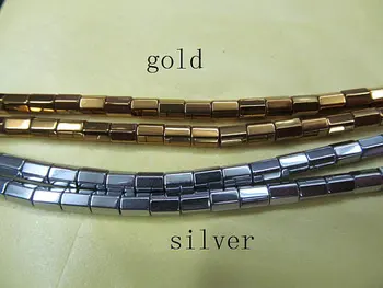 

5strands 2x2 3x3 4x 4 5x6mm wholesale hematite beads column drum rice barrel facted assortment beads