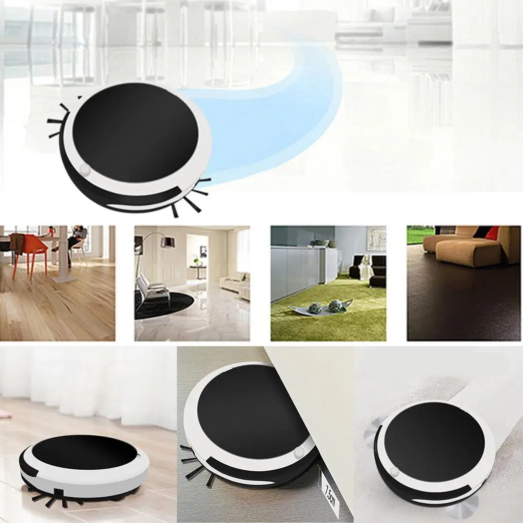 

Robot Vacuum Cleaner Automatic USB Charging Smart Sweeping Robot Home Sweeping Machine Dust Collection Home Cleaning Black