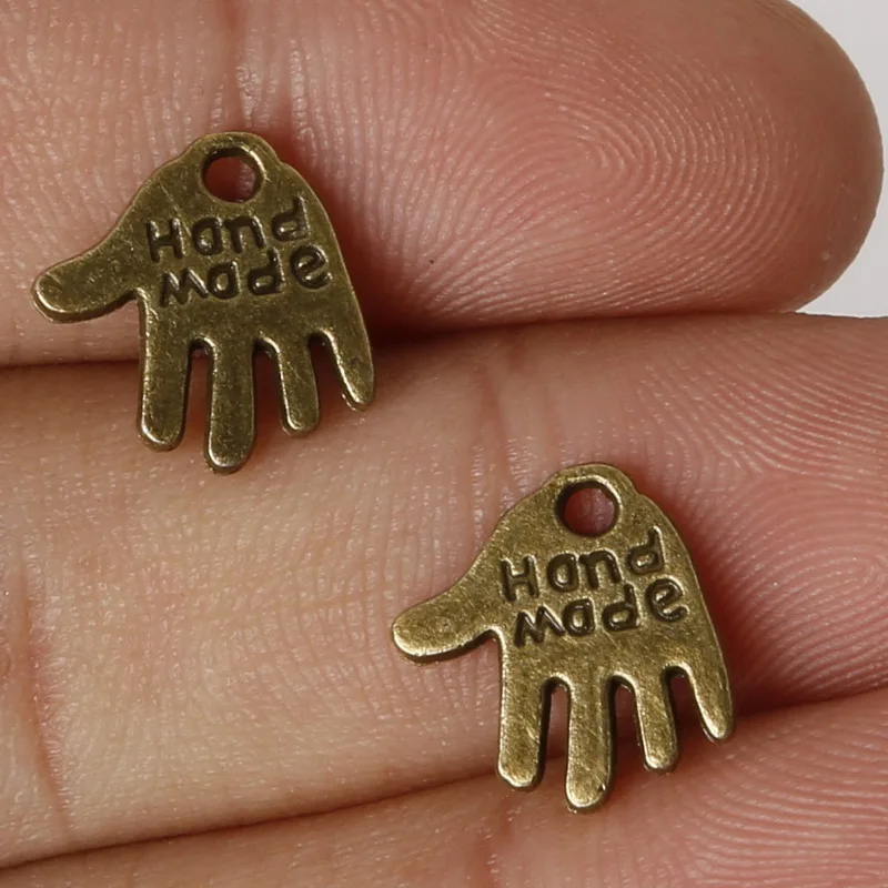 New Arrivals Hot 12*12mm 14pcs Zinc Alloy Charms Antique Bronze Plated