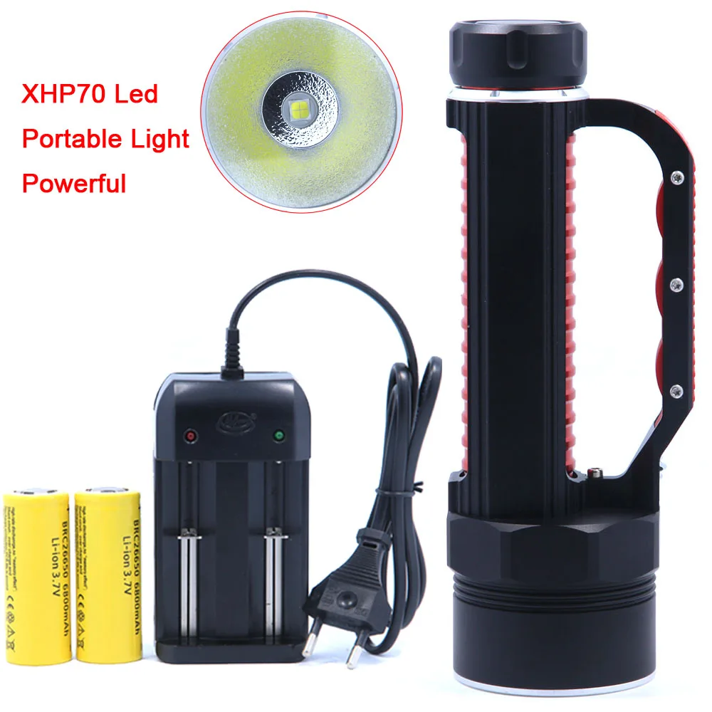 2018 New Portable Light LED Flashlights 4000 lumens XHP70 LED Flashlight Torch 26650 Rechargeable Batteries Torch Searchlight 2018 New Portable Light LED Flashlights 4000 lumens XHP70 LED Flashlight Torch 26650 Rechargeable Batteries Torch Searchlight