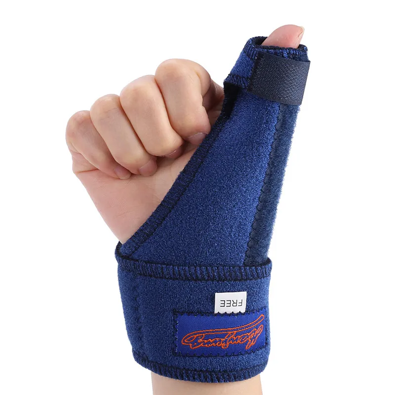 Adjustable Medical Thumb Splint Fracture Finger Splint Hand Support Recovery Brace Protector Injury Aid Stabilizer Guard Tool a - Цвет: Blue