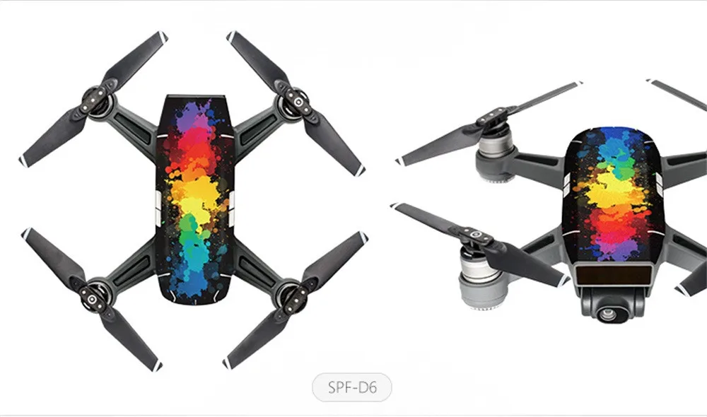 Наклейки на Дрон камеры для DJI Spark Mini Drone из углеродного волокна водонепроницаемая наклейка для шкуры обертывание стикер для защиты тела аксессуары QIY10