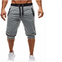 Новые мужские свободные мужские высотой до колена шорты Цветные Лоскутные джоггеры короткие спортивные брюки мужские Бермуды Шорты roupa masculina