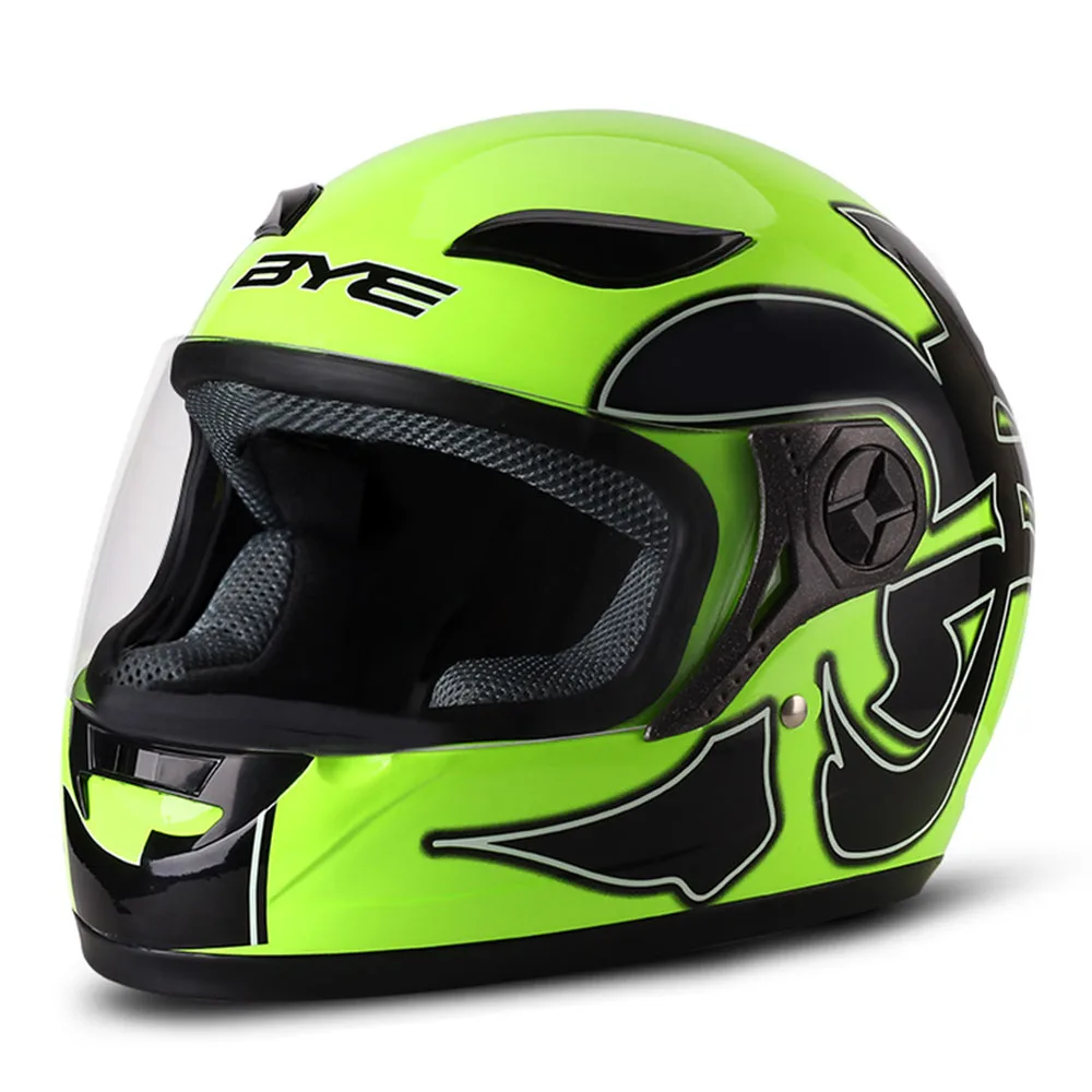 BYE мотоциклетный шлем Мужской полный шлем дышащий комфорт ABS материал мотоциклетный шлем - Цвет: HF-121-07