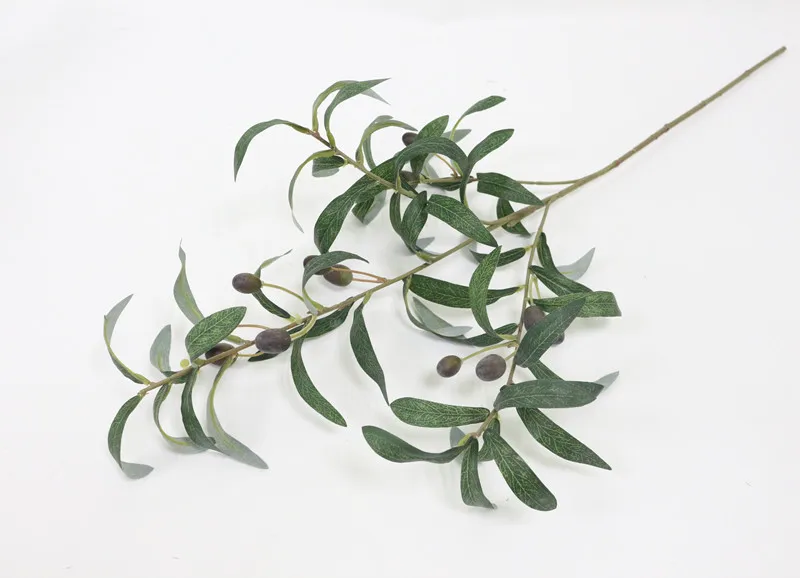 Artificial Flower Leaf Green Olive Branches Simulation Fruit Artificial Plant Leaves Wedding Decorative Bouquet DIY material (3)